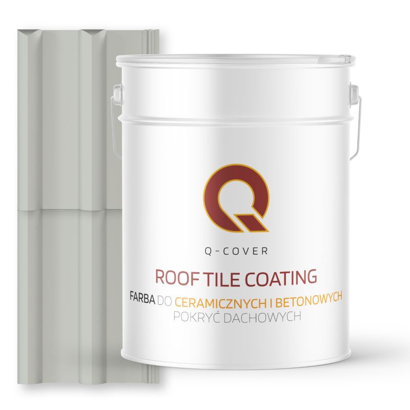 Farba do Dachów Ceramicznych i Betonowych Pokryć Dachowych Q-Cover Biały papirus RAL9018 Półmat 10L