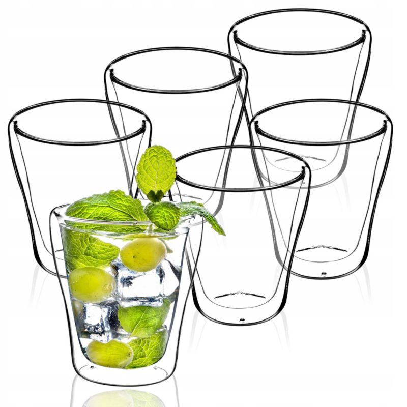 Szklanki KADAX Zestaw Szklanek Termicznych Szklanka Napojów 6szt