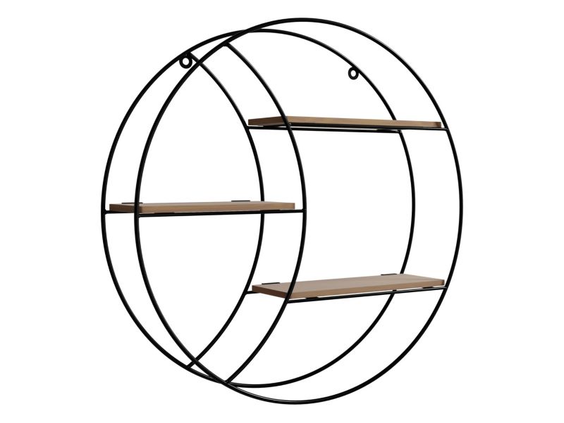 Półka metalowa MIRJAN 24 Pulenzo naturalny + czarny 1 szt.