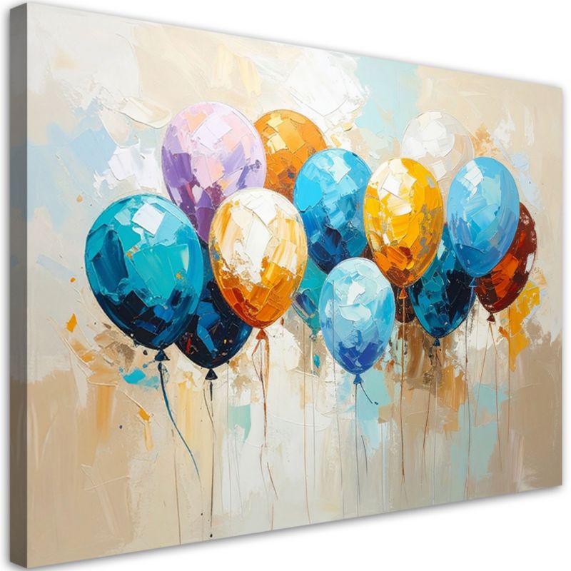 Obraz nowoczesny do pokoju dziecka Feeby Kolorowe Balony 90x60cm 1szt