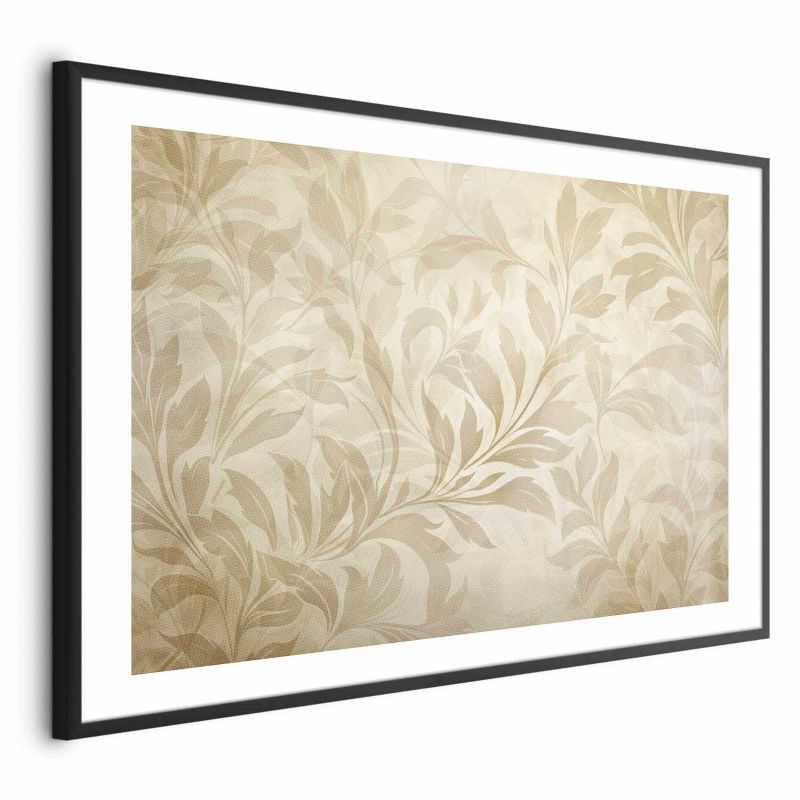 Plakat Artgeist Piaskowe listki 42x29,7 cm z ramą czarną 1 szt