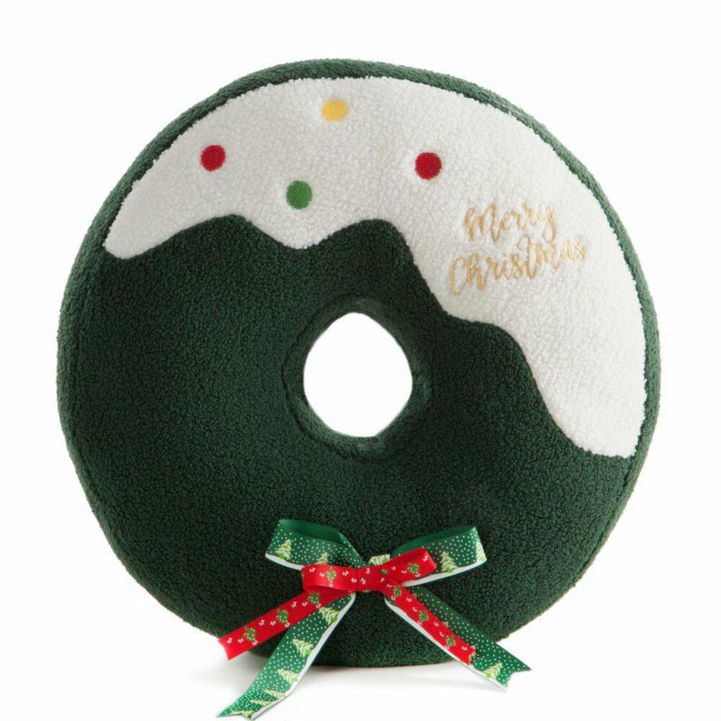 Poduszka Świąteczna 04 Donut Eurofirany Zielony Poliester 40x40 cm 1 szt.