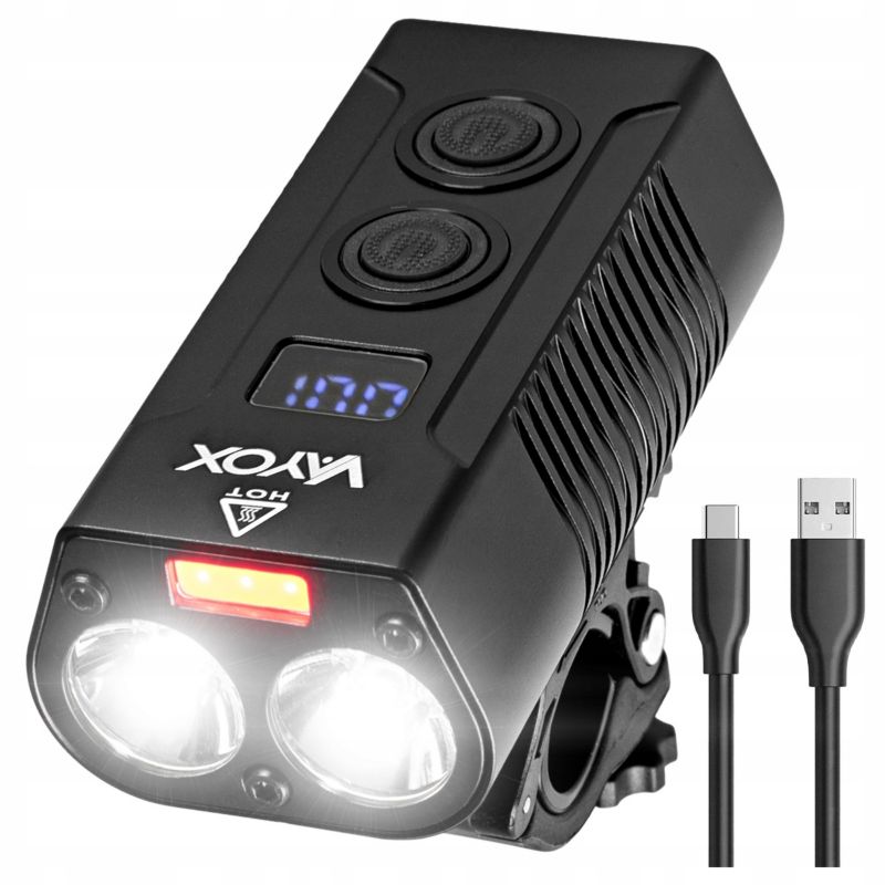 Lampka rowerowa przednia Vayox VA0045 powerbank 750lm 1 szt.