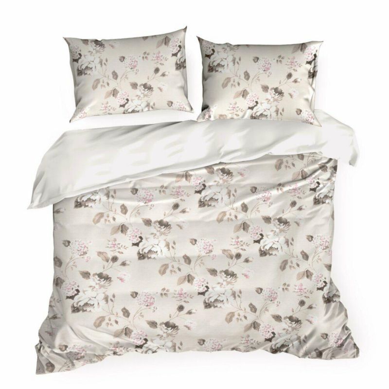 Pościel Spring/45 Eurofirany 220 x 200 cm beżowo bawełna satynowa 1 kpl.