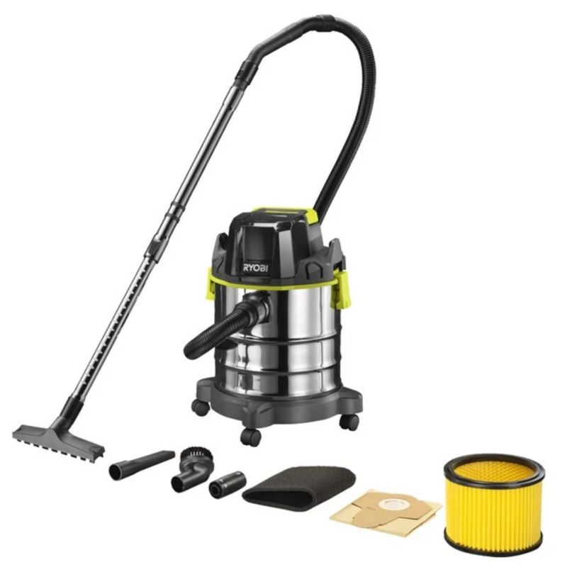 Odkurzacz Akumulatorowy na mokro/sucho RYOBI 18V Warsztatowy R18WDV-0 1 szt.