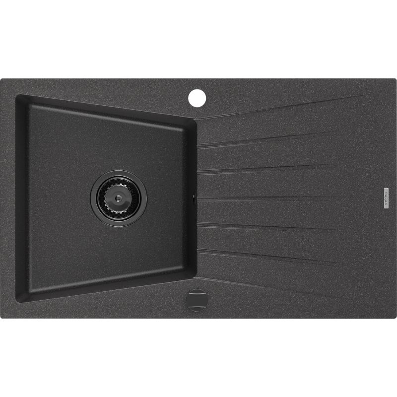 Zlewozmywak wpuszczany Mexen Cesar 1-komorowy czarny nakrapiany 775x470 mm - 6514771010-76 1 szt.