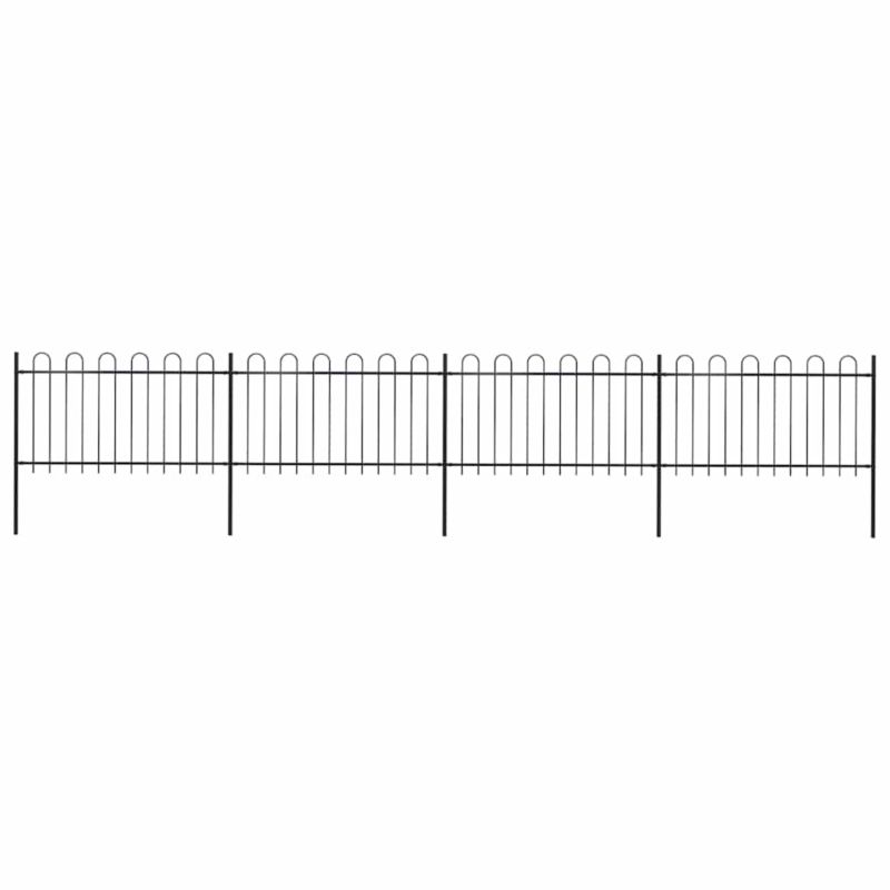 Panel ogrodzeniowy vidaxl 277659 czarny 4 szt