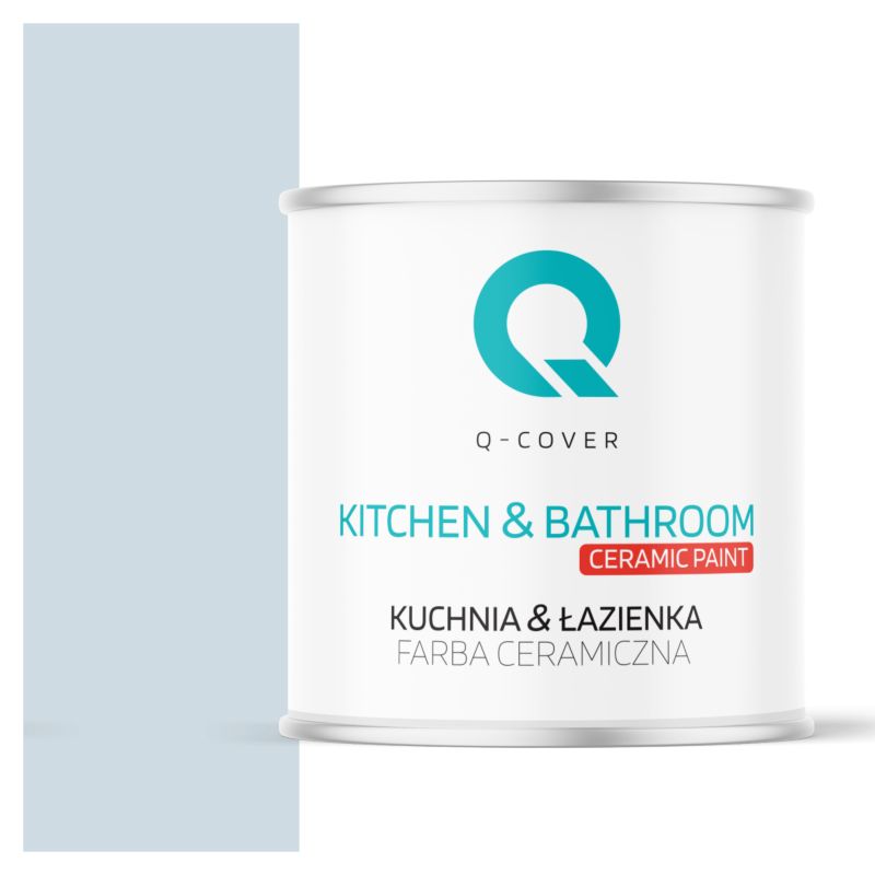 Farba Ceramiczna Kuchnia & Łazienka Q-Cover Szary platynowy jasny H0668 Głęboki Mat 2L