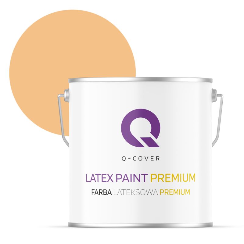 Farba Lateksowa Premium Plamoodporna do Ścian i Sufitów Q-Cover Pomarańczowy jasny H5961 Głęboki Mat 5L