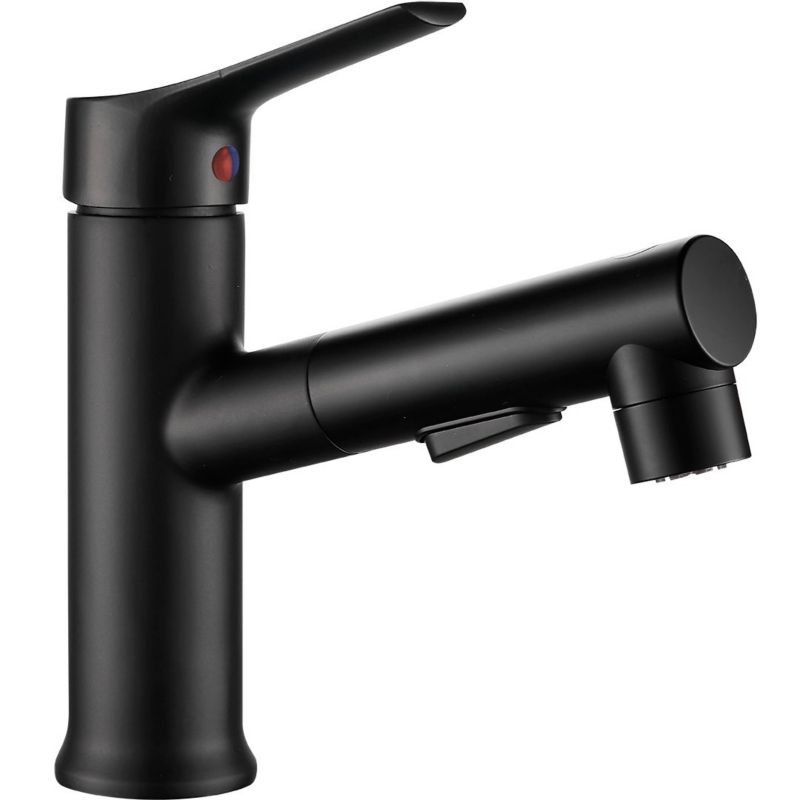 Bateria umywalkowa Kuchinox Fonte czarny mat z wyciąganą wylewką, 3 strumienie, 1 szt.