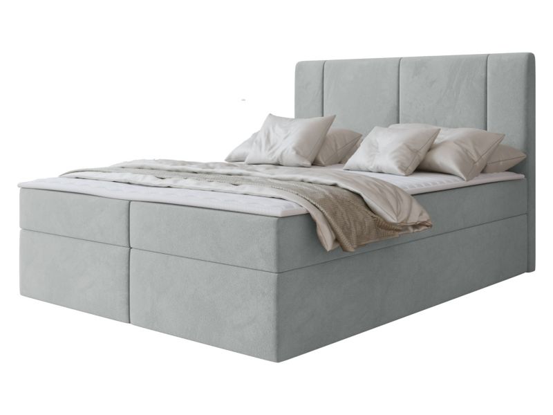 Łóżko kontynentalne MIRJAN 24 Michelle 180x200 jasny szary 1 szt.