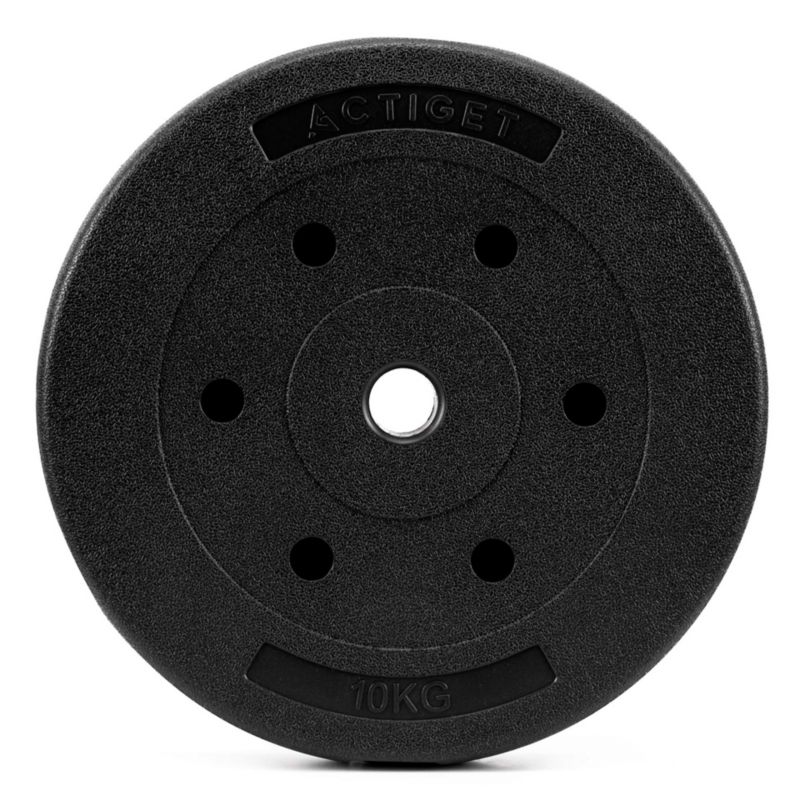 Obciążenie bitumiczne 10 kg ACTIGET talerz kompozytowy do sztangi 29 mm krążek do hantli 1 szt.