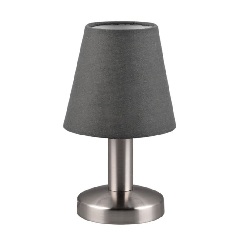 Lampka stołowa Trio Mats Ii srebrno-szara 1 x E14 x 40W IP20 wym: 24 x 14 x 14 cm tkanina - 1 szt.