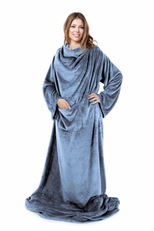 Koc TV Eurofirany 150x180 cm ciemnoniebieski miękki gruby 1 szt.