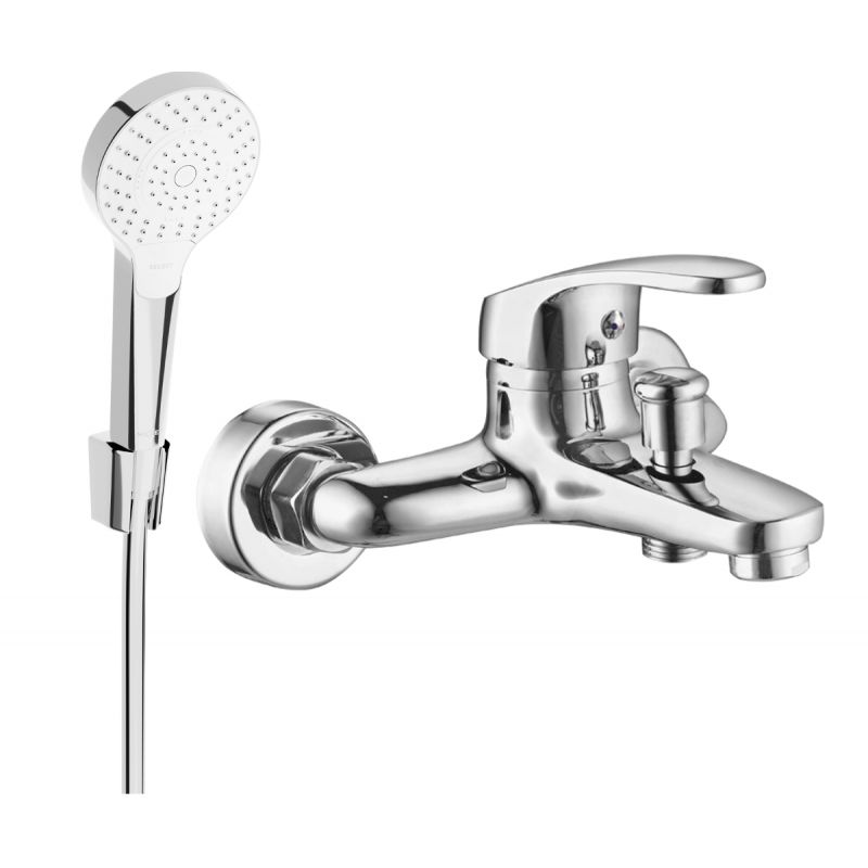 Bateria wannowa z zestawem prysznicowym Mexen Erica chrom 1 szt.