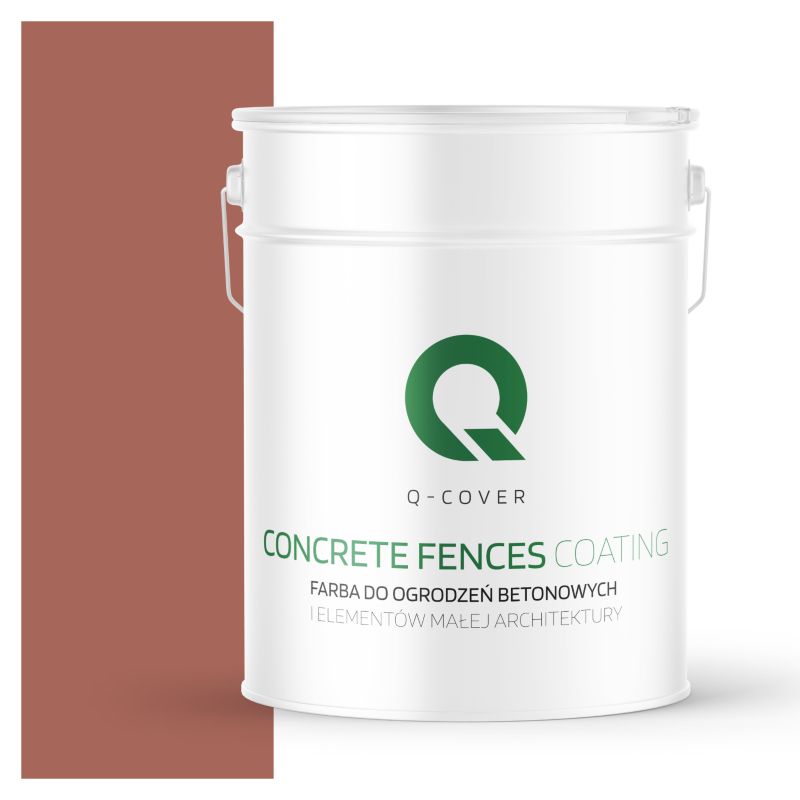 Farba do Ogrodzeń i Płotów Betonowych Q-Cover Ceglasty F324 10L