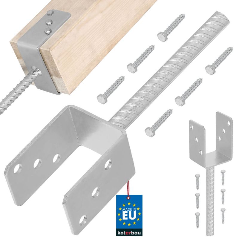 Podstawa słupa KOTARBAU z prętem u do wmurowania 70 mm 1 szt.