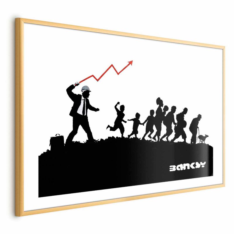 Plakat Artgeist Wyścig 30x21 cm z ramą złotą z marginesem 1 szt