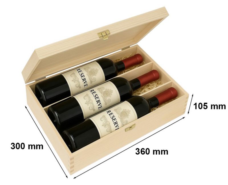 Drewniane pudełko Neopak na wino K-963 1 szt