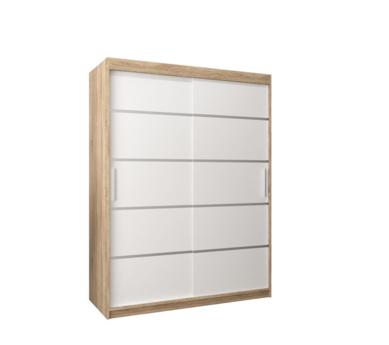 Szafa przesuwna Garderoba Abiks Verona 1 150 sonoma + czarny 1 szt.