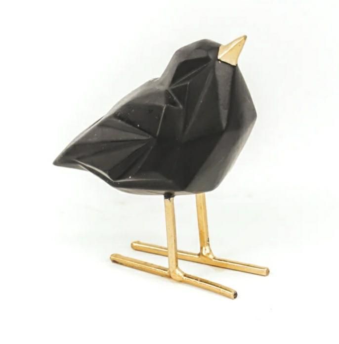 Figurka dekoracyjna Love Bird do salonu lub na komodę INTESI glamour biały 9 cm 1 szt.