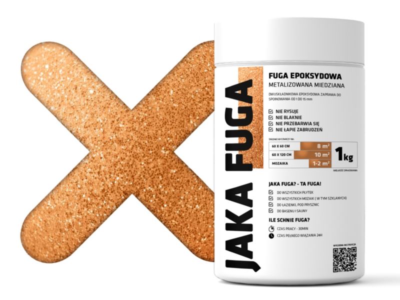 JAKA FUGA epoksydowa metalizowana fuga Miedziana 1kg 1 szt.