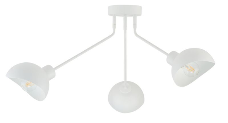Lampa sufitowa wisząca Sigma Lighting Roy 0966 biała minimalistyczna 3xE27 x 1 szt.