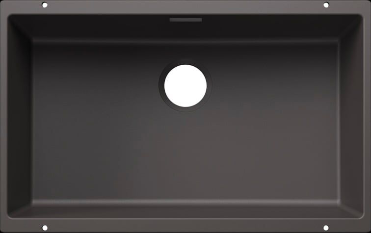 Zlewozmywak granitowy Blanco Subline 700-U 70x40 cm, szarość skały, 1-komorowy, 1 szt.