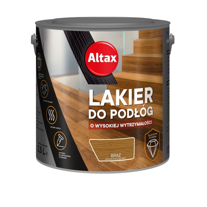 Lakier do podłóg Altax Twardy Jak Diament brązowy 2,5 l