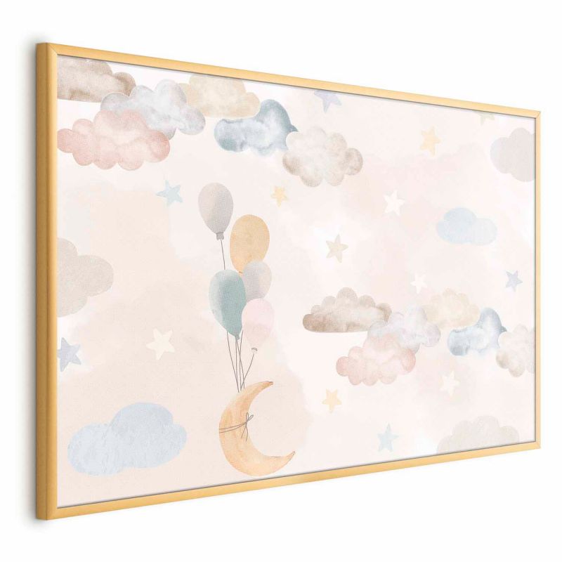 Plakat Artgeist Bajkowe niebo 60x40 cm z ramą złotą 1 szt