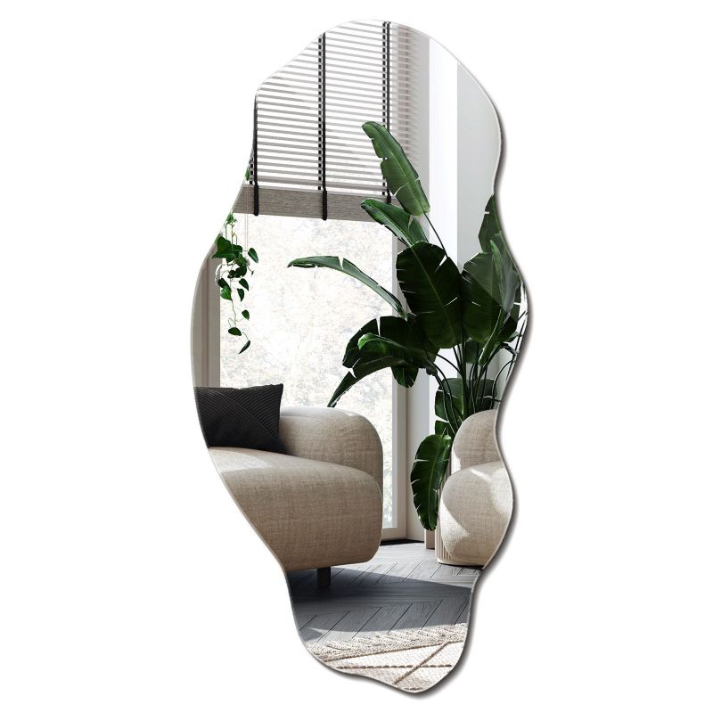 Lustro Nieregularne Wallfluent 45 x 90 cm Do Makijażu Łazienki Sypialni 1 szt.