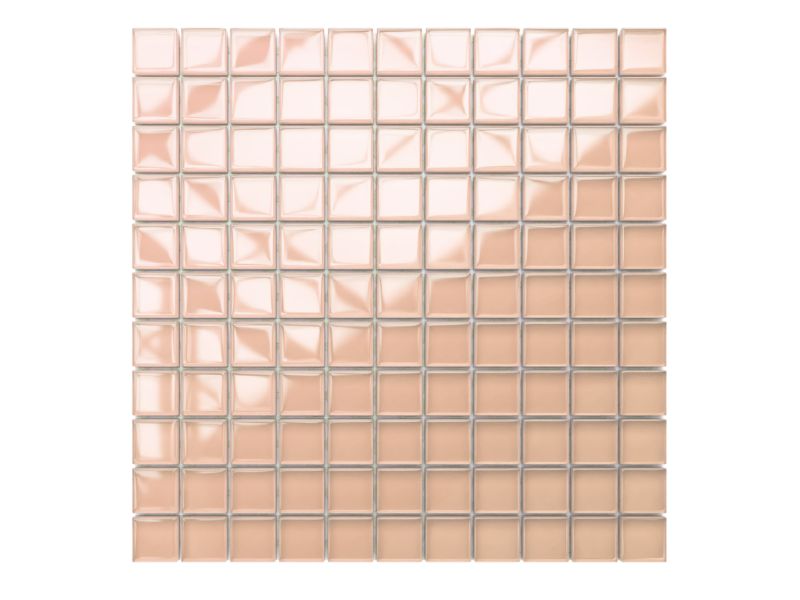 Mozaika szklana Ilcom różowa łosoś 30x30cm 1 szt.