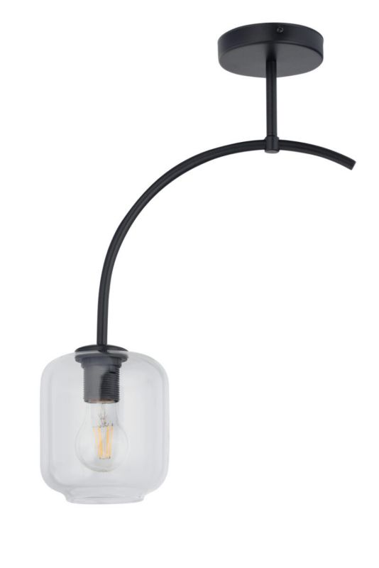 Lampa sufitowa wisząca Sigma Lighting Shine 5357 czarno-przezroczysty dekoracyjna 1xE27 x 1 szt.