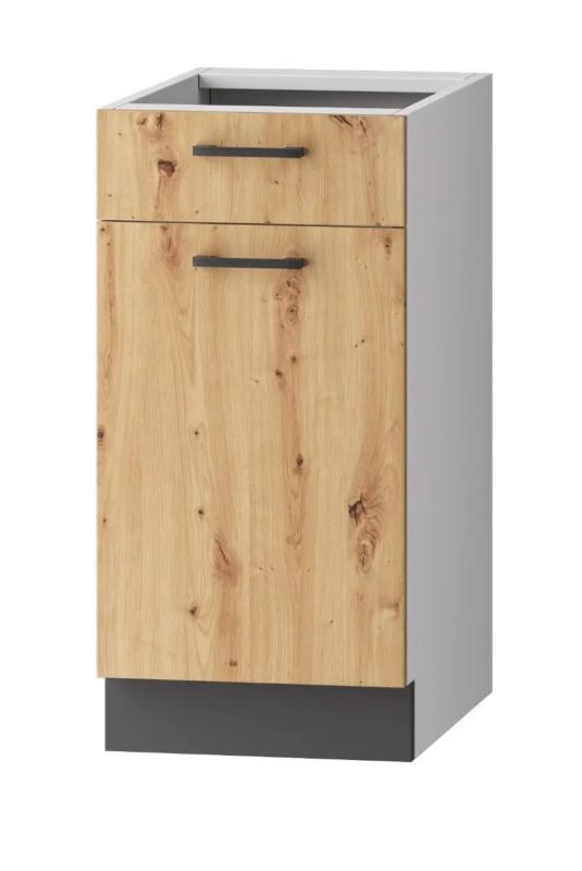 Szafka kuchenna stojąca 40 Stolkar CLARA D40S/1 P/L dąb 1 szt