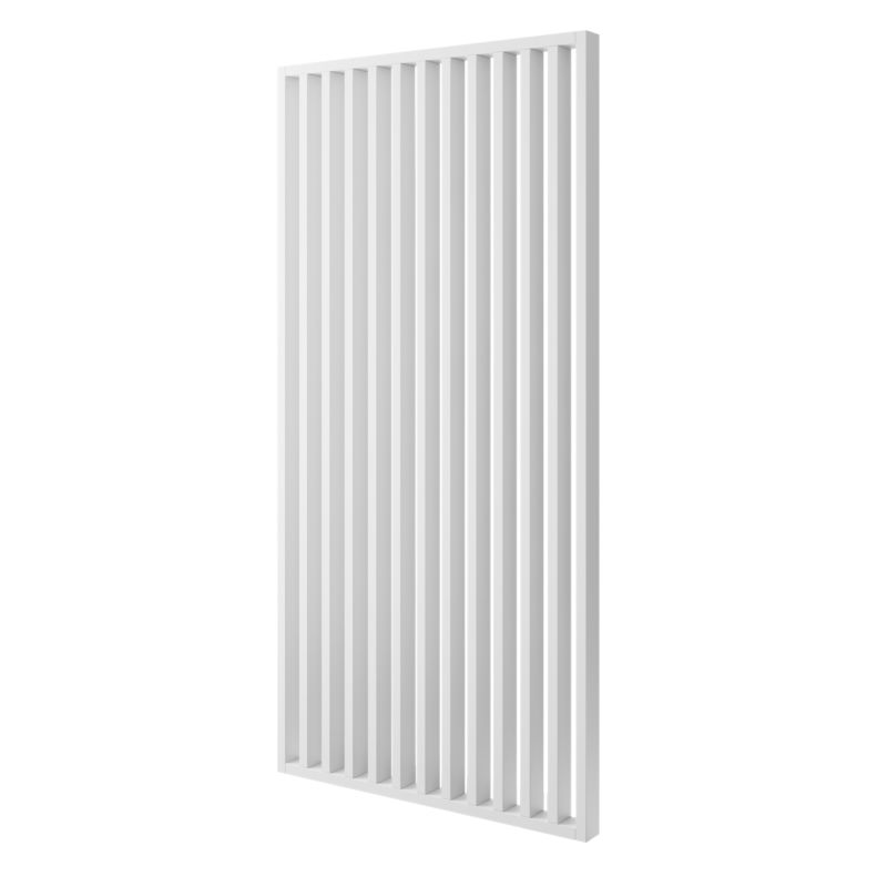 Ścianka z lameli - Gotowy zestaw - szerokość 227 cm - LAMELE3D - Biały Mat - 1 szt.