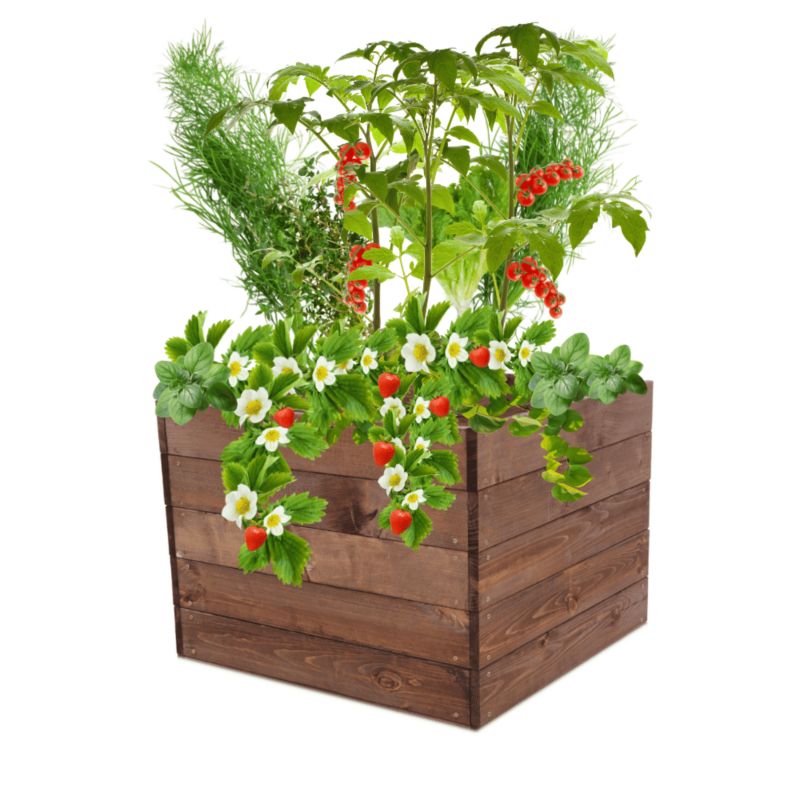 Grządka MODO24 skrzynia podwyższona brązowa impregnacja 45x93x90 cm 1 szt.