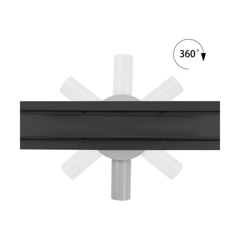 Odpływ liniowy prysznicowy Hagser Iris 60 cm czarny mat, ruszt odwracalny, 1 szt.