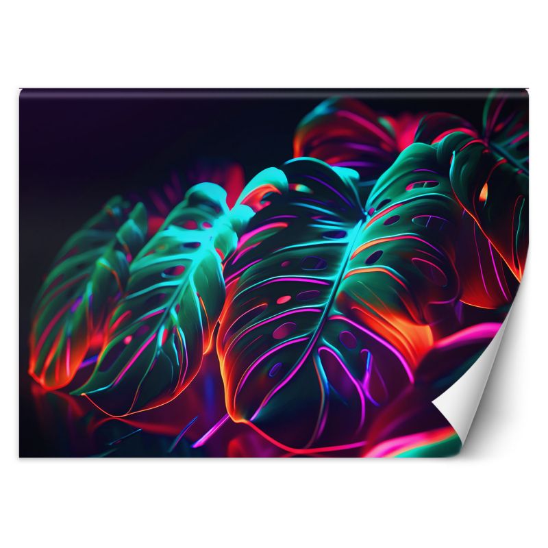 Fototapeta Feeby Liście monstera w futurystycznym stylu 150x105 1 szt