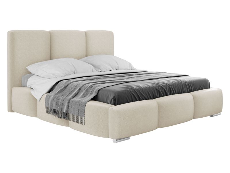 Łóżko tapicerowane MIRJAN 24 z pojemnikiem na pościel Olweria 160x200 kość słoniowa 1 szt.