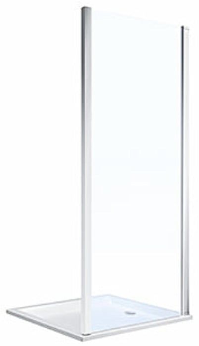 Ścianka prysznicowa Koło Geo 80 cm srebrny połysk szkło przezroczyste z powłoką Reflex 1 szt.