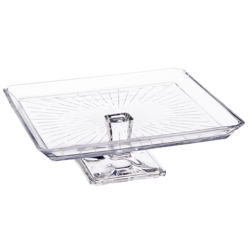 Patera Na Ciasto Pasabahçe Kwadratowa Szklana 23,7X23,7 Cm 1 Szt.