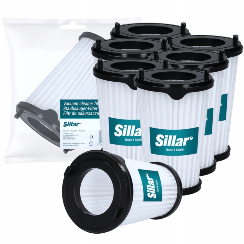 Filtry do odkurzacza, Sillar, zmywalne, zamiennik AEF150/EF150, do Elektrolux Ergorapido EER7ALLRGY EER7ANIMAL, 6szt