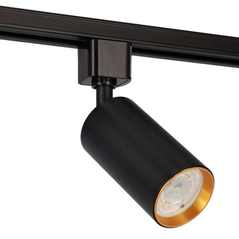 Lampa reflektor na szynoprzewód Edo Neva Tc Black Gold GU10 czarna środek złoty EDO777533 1 szt.