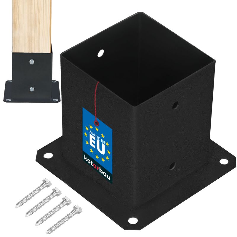 Podstawa słupa KOTARBAU przykręcana malowana proszkowo 120x120 mm 1 szt.