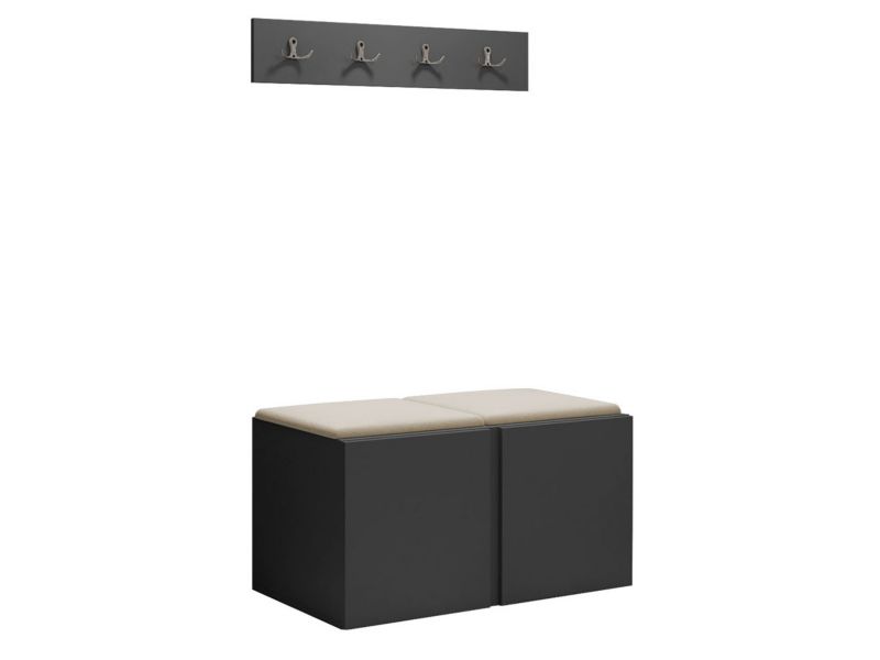 Garderoba MIRJAN 24 Orion VI grafit + beżowy 1 kpl.