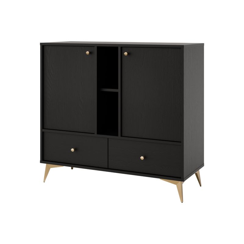 Komoda z szufladami Bonni Sakai 1 2F 2S T825 Czarny 1 szt.