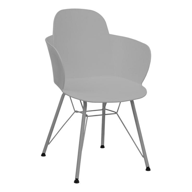 Krzesło plastikowe Mirpol do jadalni, szare Emma 1 szt.