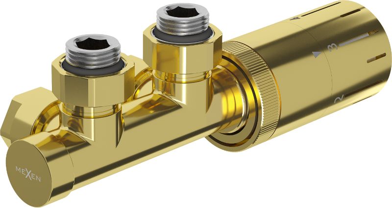 Termostatyczny Zawór kątowy Mexen G05 złoty 1 szt.