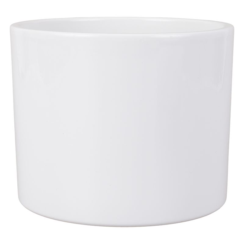 Osłonka Ceramik walec 13 cm biały gładki