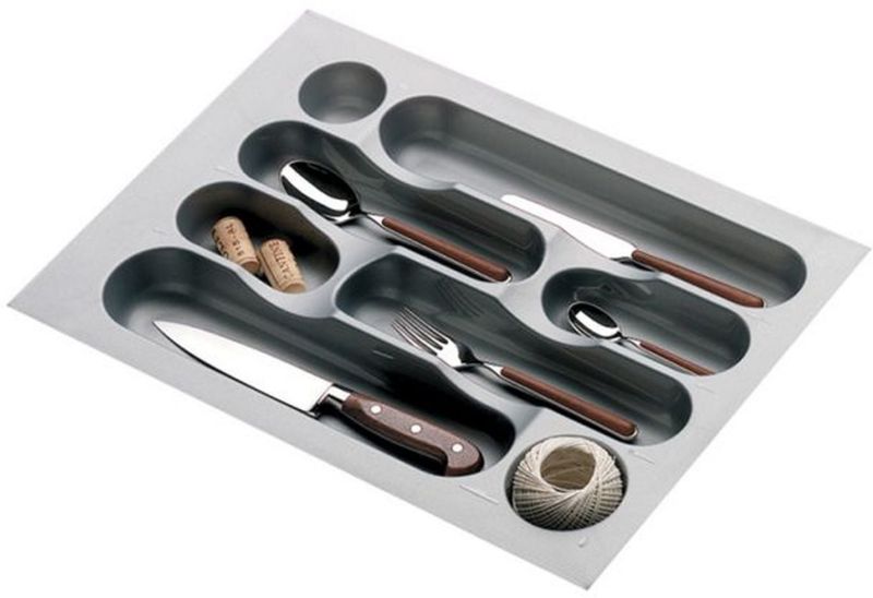 Organizer na sztućce Alveus PE-400 szary, tworzywo sztuczne, możliwość docięcia, 1 szt.